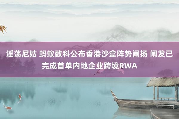 淫荡尼姑 蚂蚁数科公布香港沙盒阵势阐扬 阐发已完成首单内地企业跨境RWA